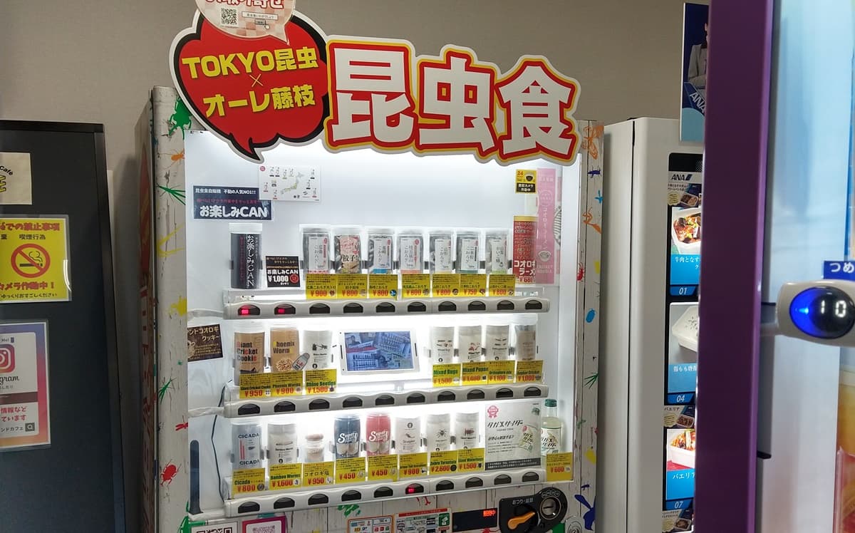 藤枝駅 自販機 自動販売機 ラーメン 昆虫食 昆虫 評判 口コミ