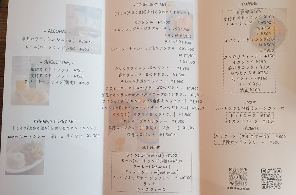 藤枝 パークイン パークインホテル スープカレー コモレビ 口コミ 評判 レビュー