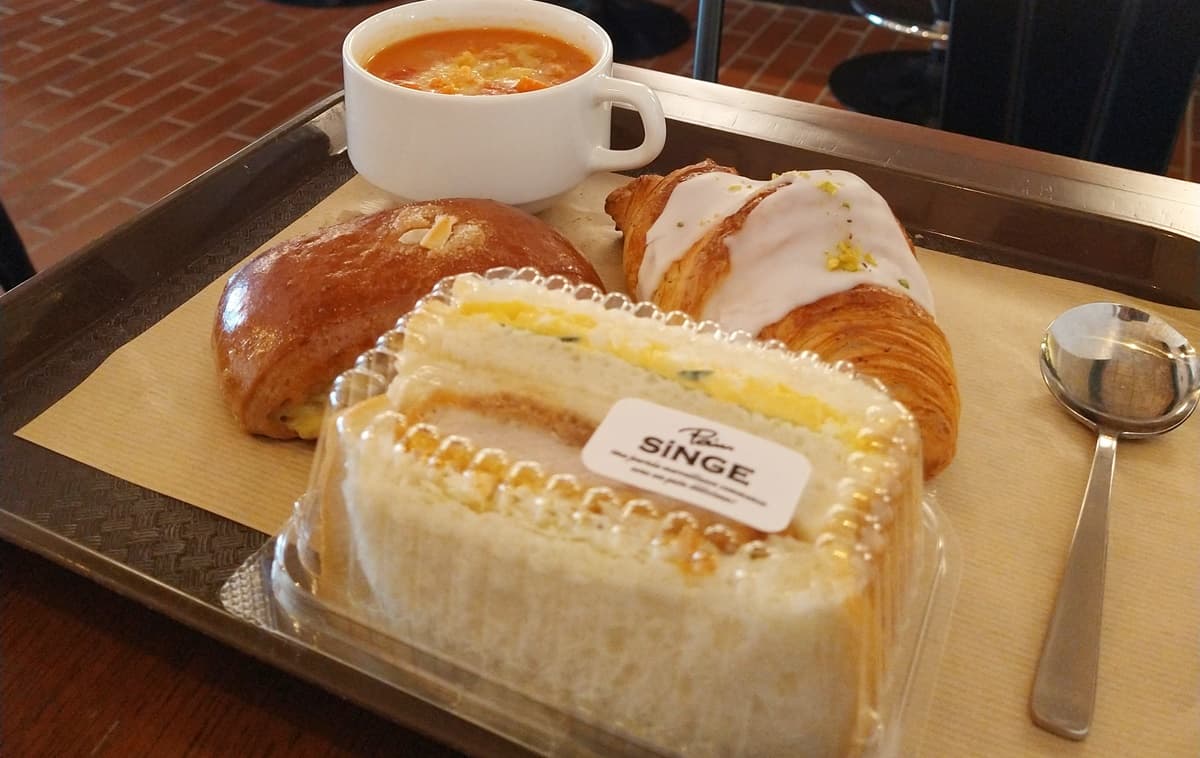 パンサンジュ 人宿町 追手町 カフェ メニュー モーニング ランチ 口コミ 評判 レビュー